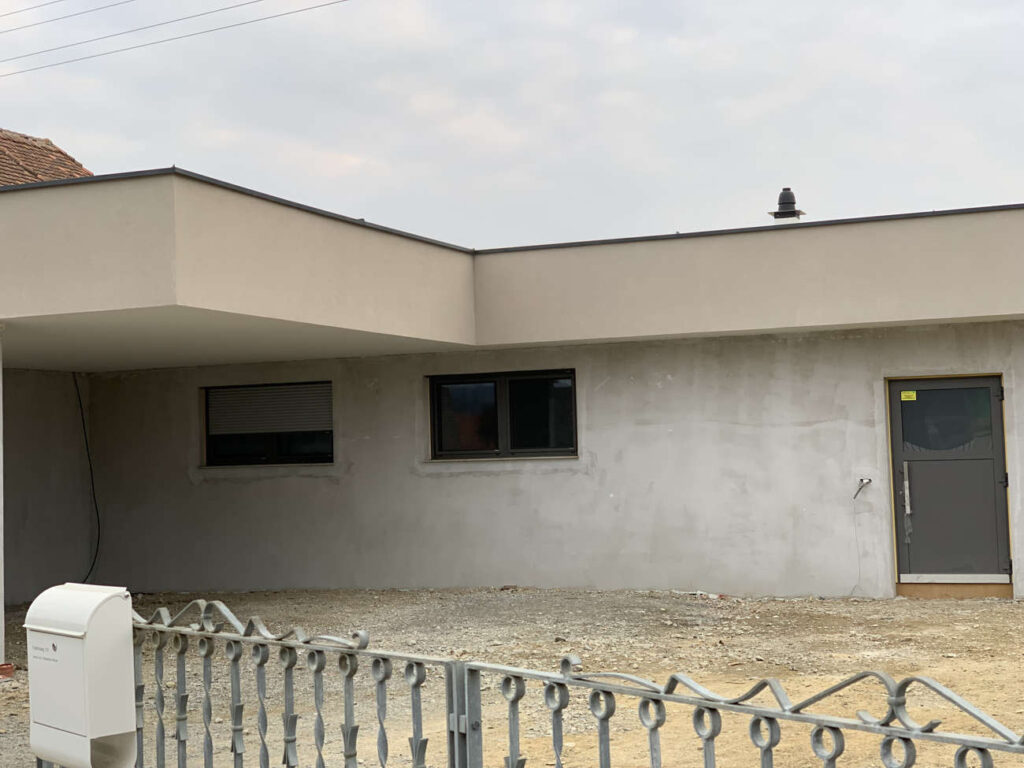 Bauprojekt Bungalow währen Bauphase