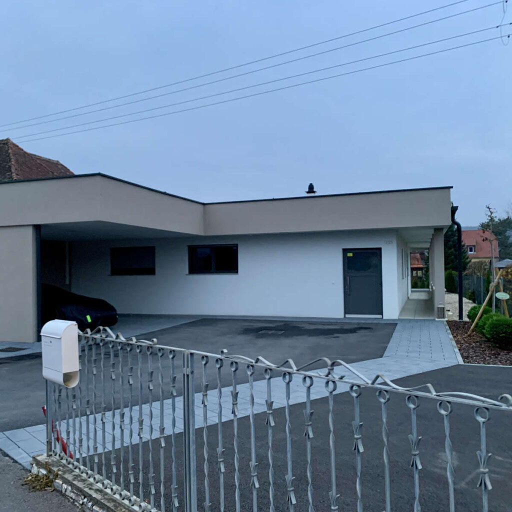Bauprojekt Bungalow Ansicht Eingang