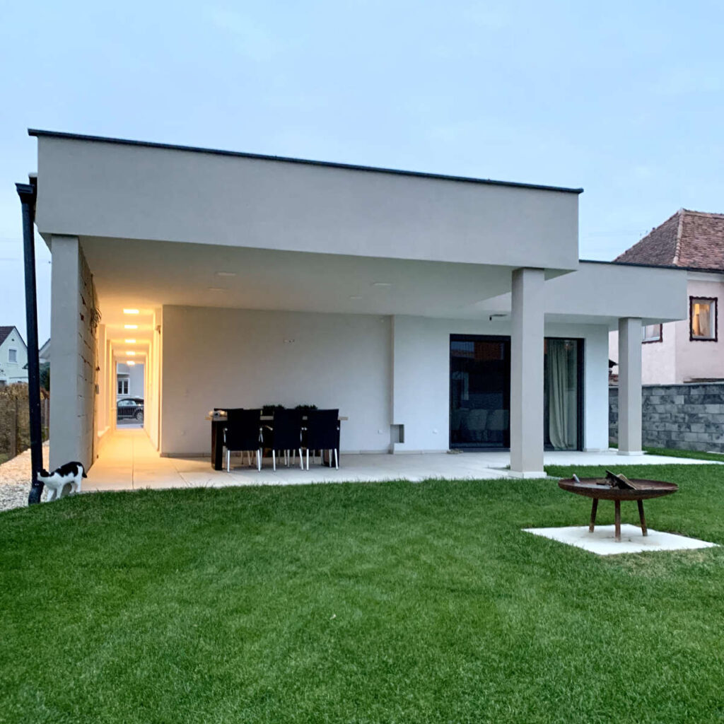 Bauprojekt Bungalow Ansicht Terrasse