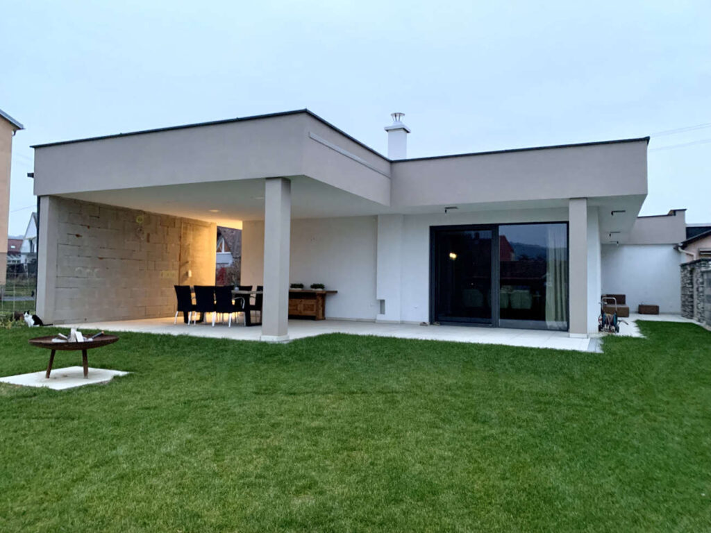 Bauprojekt Bungalow Ansicht Terrasse